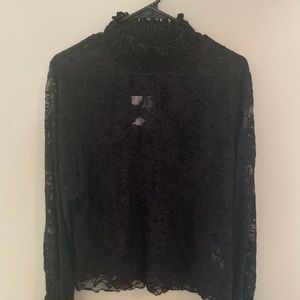 Black Lace Turtleneck NWT